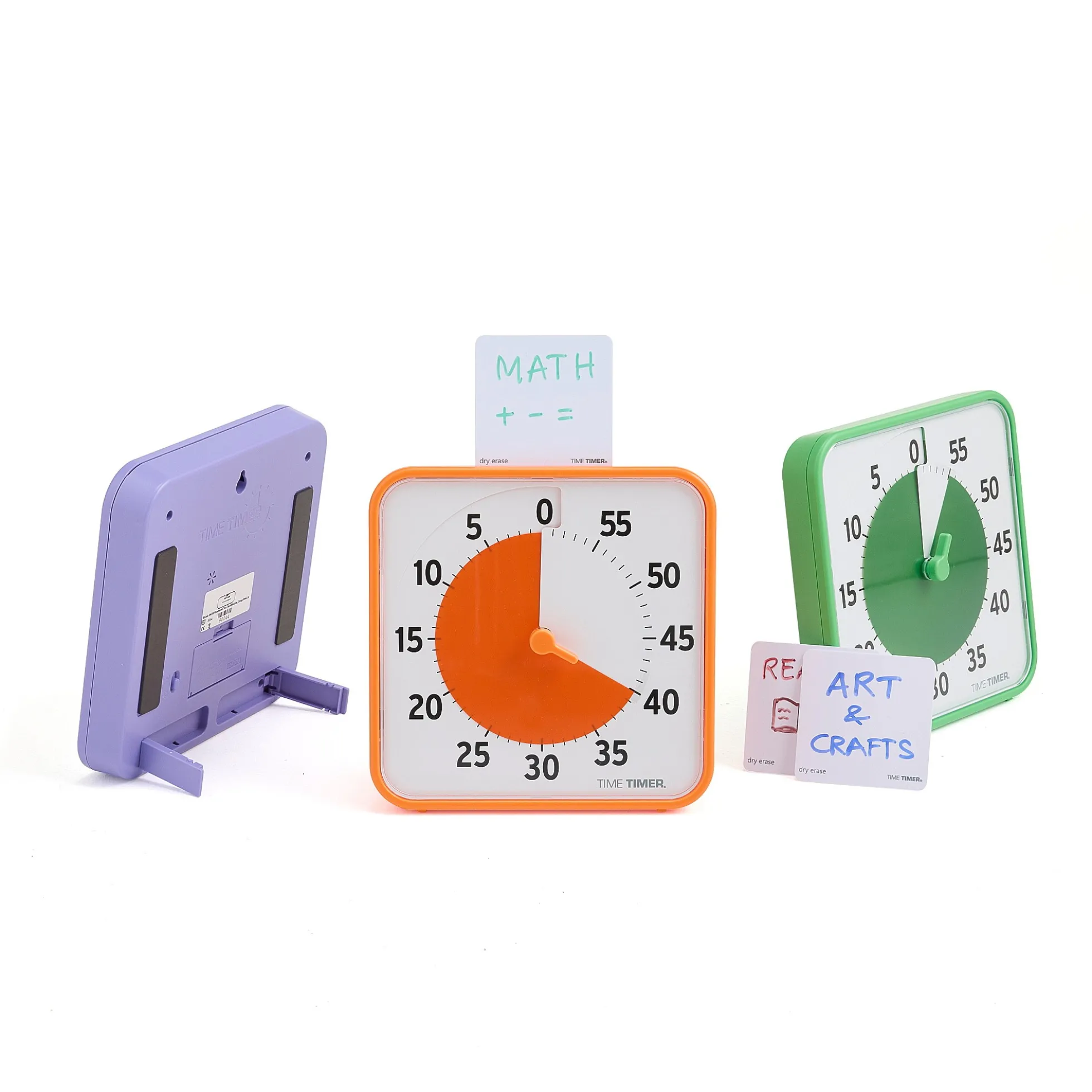 Ajastin TIME TIMER 3 kpl, medium, magneettinen, oranssi/vihreä/violetti