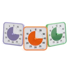 Ajastin TIME TIMER 3 kpl, medium, magneettinen, oranssi/vihreä/violetti