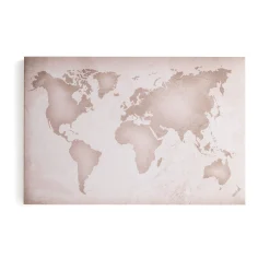 Akustiikkapaneeli IMAGE Maailmankartta, 1200x800 mm, beige