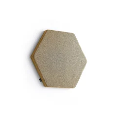 Akustiikkapaneeli seinään POLY Hexagon, 600x600x56 mm, keltainen