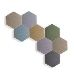 Akustiikkapaneeli seinään POLY Hexagon, 600x600x56 mm, tummanharmaa