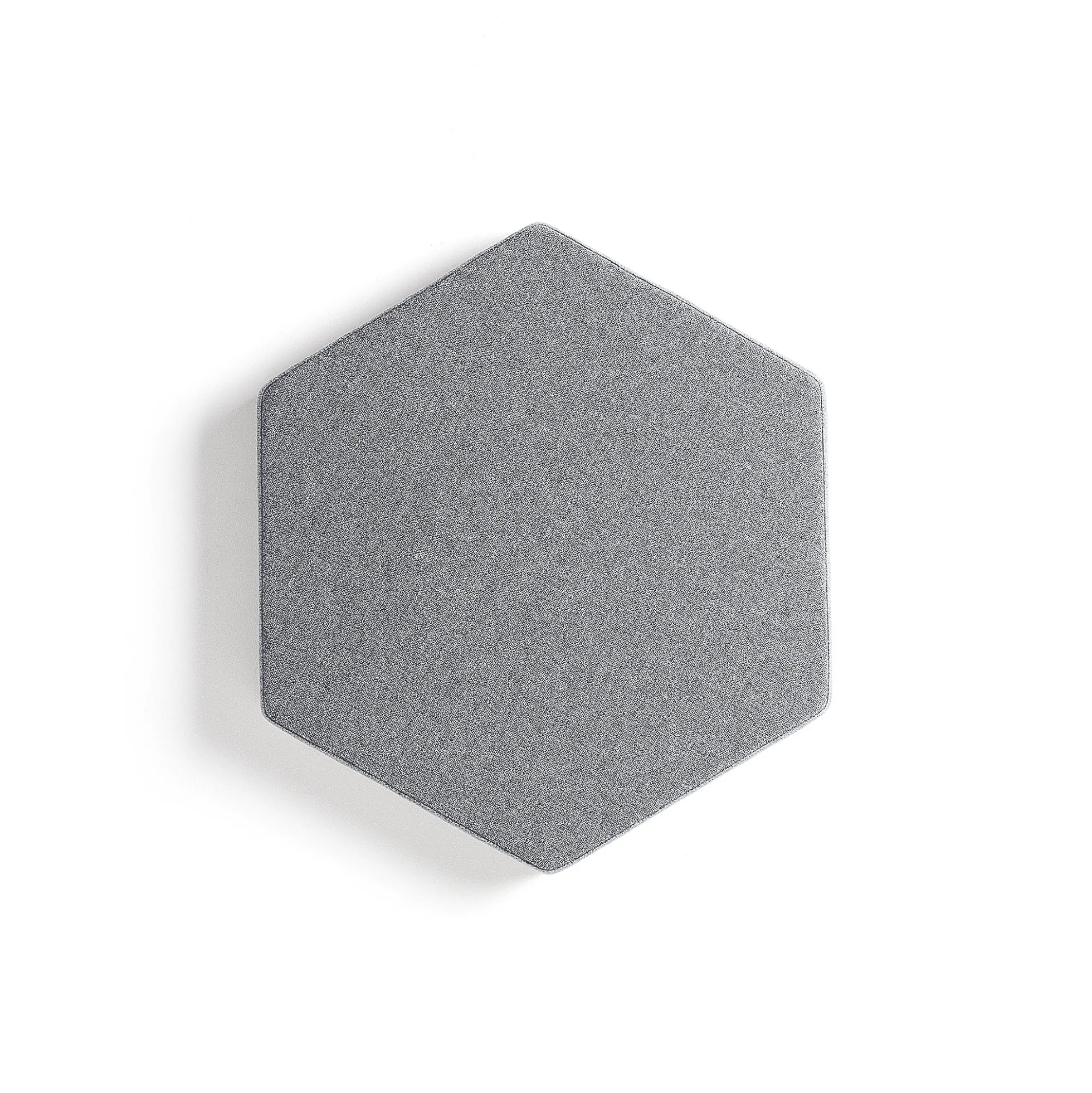Akustiikkapaneeli seinään POLY Hexagon, 600x600x56 mm, vaaleanharmaa