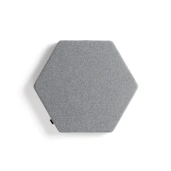 Akustiikkapaneeli seinään POLY Hexagon, 600x600x56 mm, vaaleanharmaa