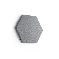 Akustiikkapaneeli seinään POLY Hexagon, 600x600x56 mm, vaaleanharmaa