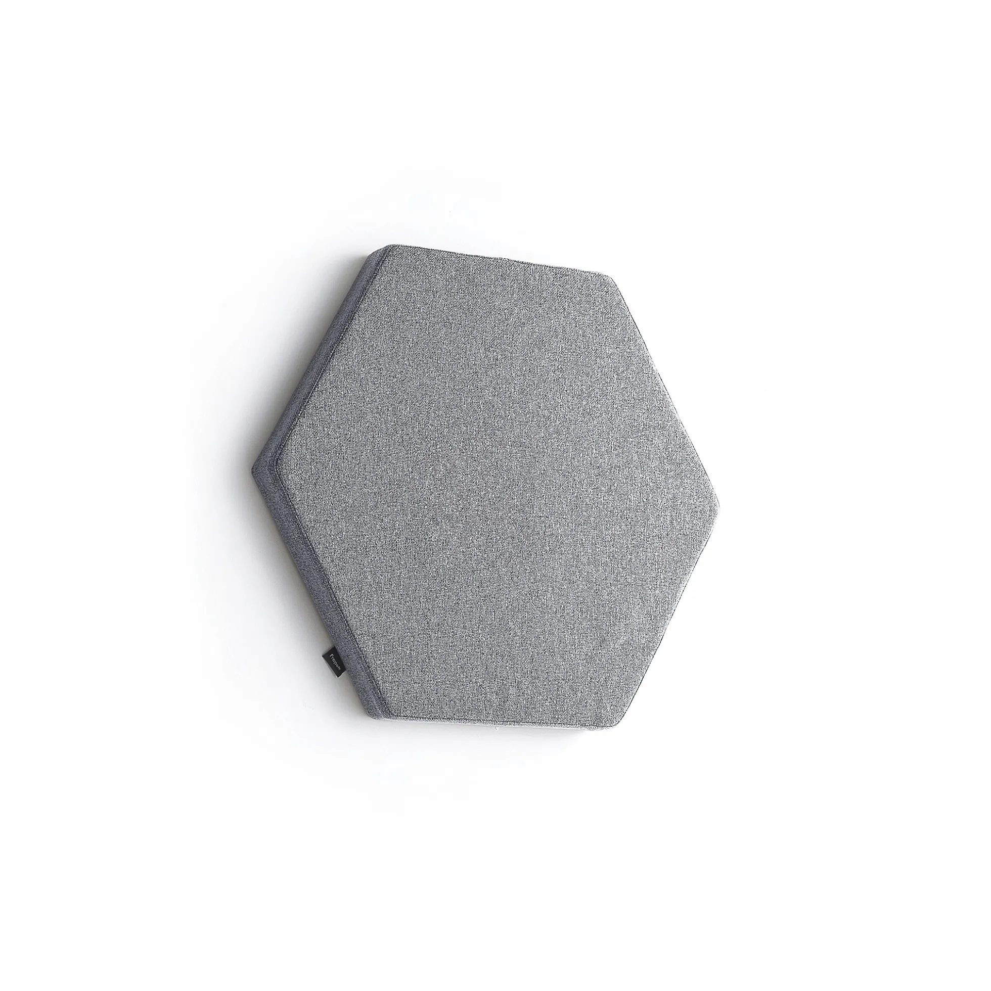 Akustiikkapaneeli seinään POLY Hexagon, 600x600x56 mm, vaaleanharmaa