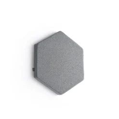 Akustiikkapaneeli seinään POLY Hexagon, 600x600x56 mm, vaaleanharmaa