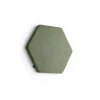 Akustiikkapaneeli seinään POLY Hexagon, 600x600x56 mm, vihreä
