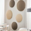 Akustiikkapaneeli seinään POLY Kaareva ympyrä, Ø705x170 mm, beige
