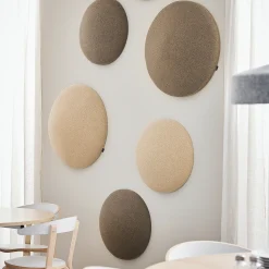 Akustiikkapaneeli seinään POLY Kaareva ympyrä, Ø705x170 mm, beige