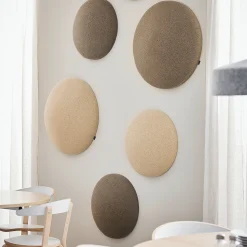 Akustiikkapaneeli seinään POLY Kaareva ympyrä, Ø550x140 mm, ruskea