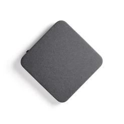 Akustiikkapaneeli seinään POLY Pyöristetyt kulmat, 600x600x56 mm, tummanharmaa