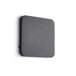 Akustiikkapaneeli seinään POLY Pyöristetyt kulmat, 600x600x56 mm, tummanharmaa