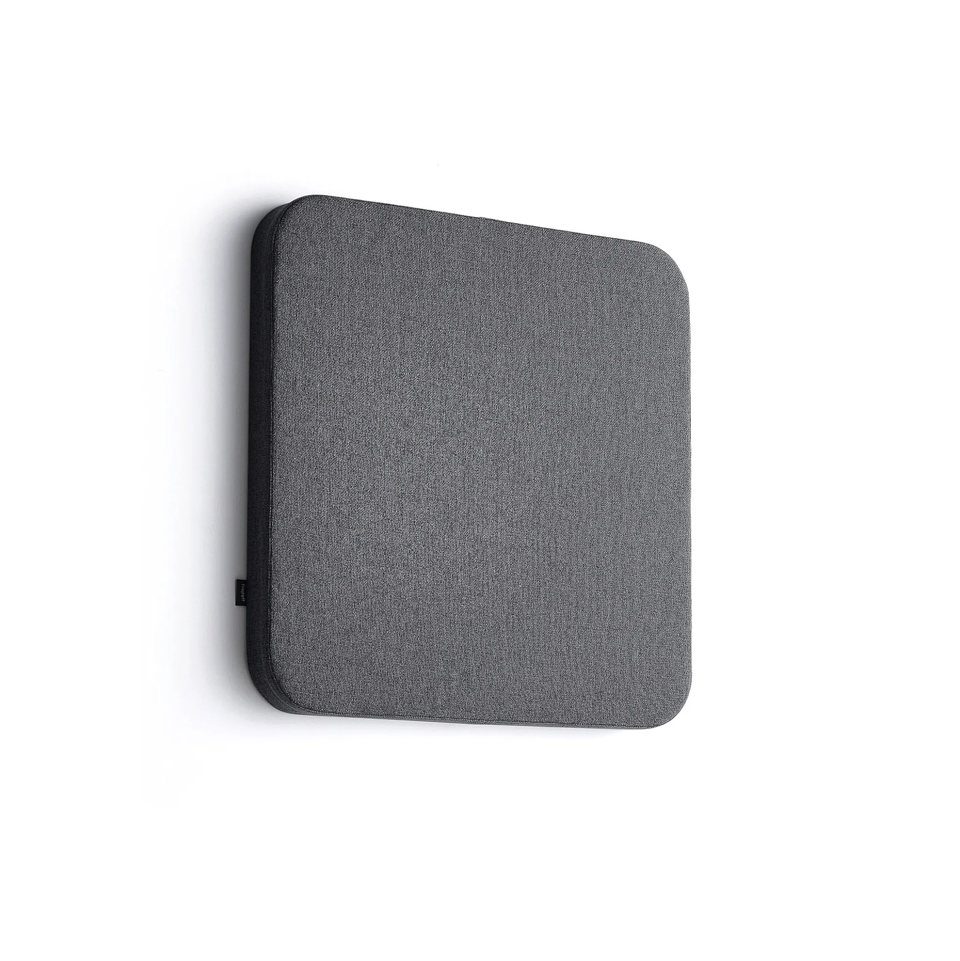 Akustiikkapaneeli seinään POLY Pyöristetyt kulmat, 600x600x56 mm, tummanharmaa