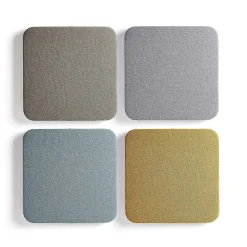 Akustiikkapaneeli seinään POLY Pyöristetyt kulmat, 600x600x56 mm, vaaleanharmaa