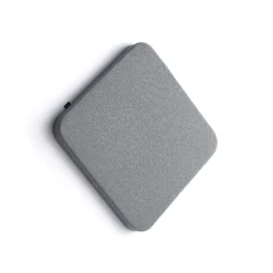Akustiikkapaneeli seinään POLY Pyöristetyt kulmat, 600x600x56 mm, vaaleanharmaa