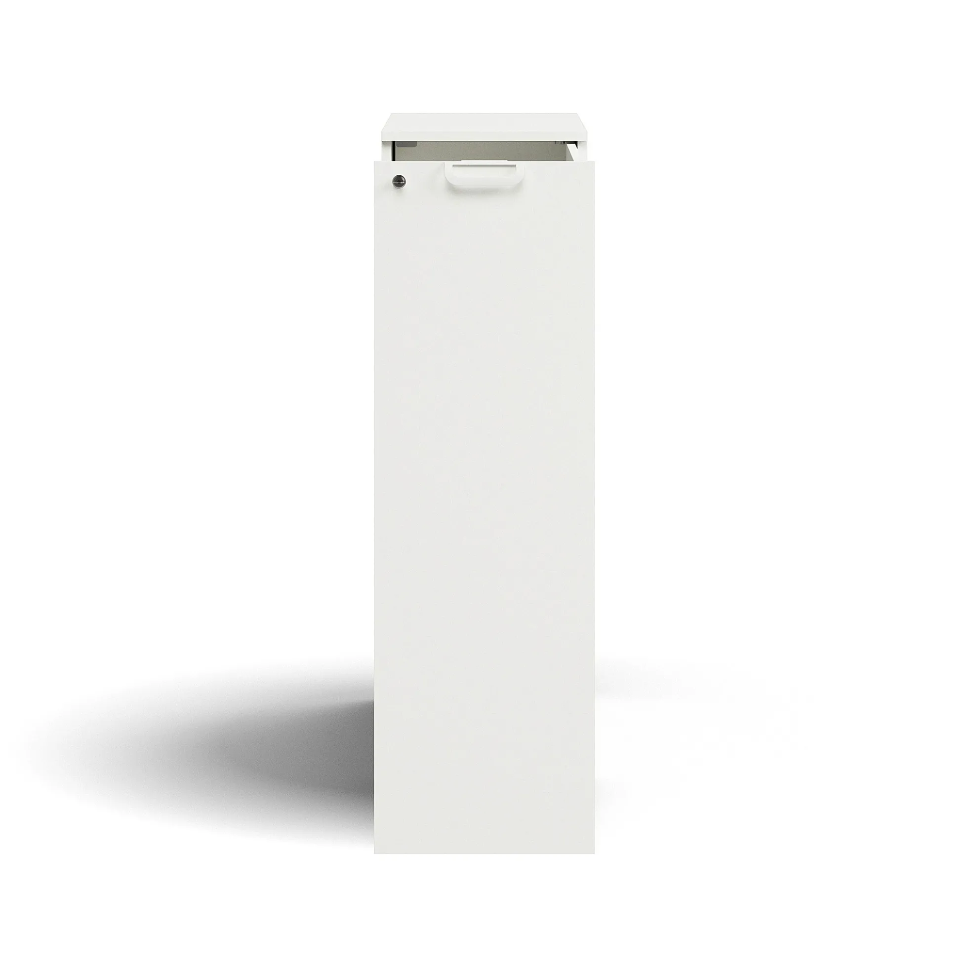 Apteekkarinkaappi QBUS Lukollinen, oikeakätinen, kahva, 1250x400x800 mm, valkoinen
