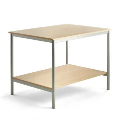 Askartelupöytä 1200x900x900 mm, koivu, hopeanharmaa