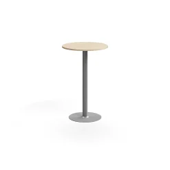 Baaripöytä ALVA Ø700x1100 mm, korkeapainelaminaatti, hopea/koivu