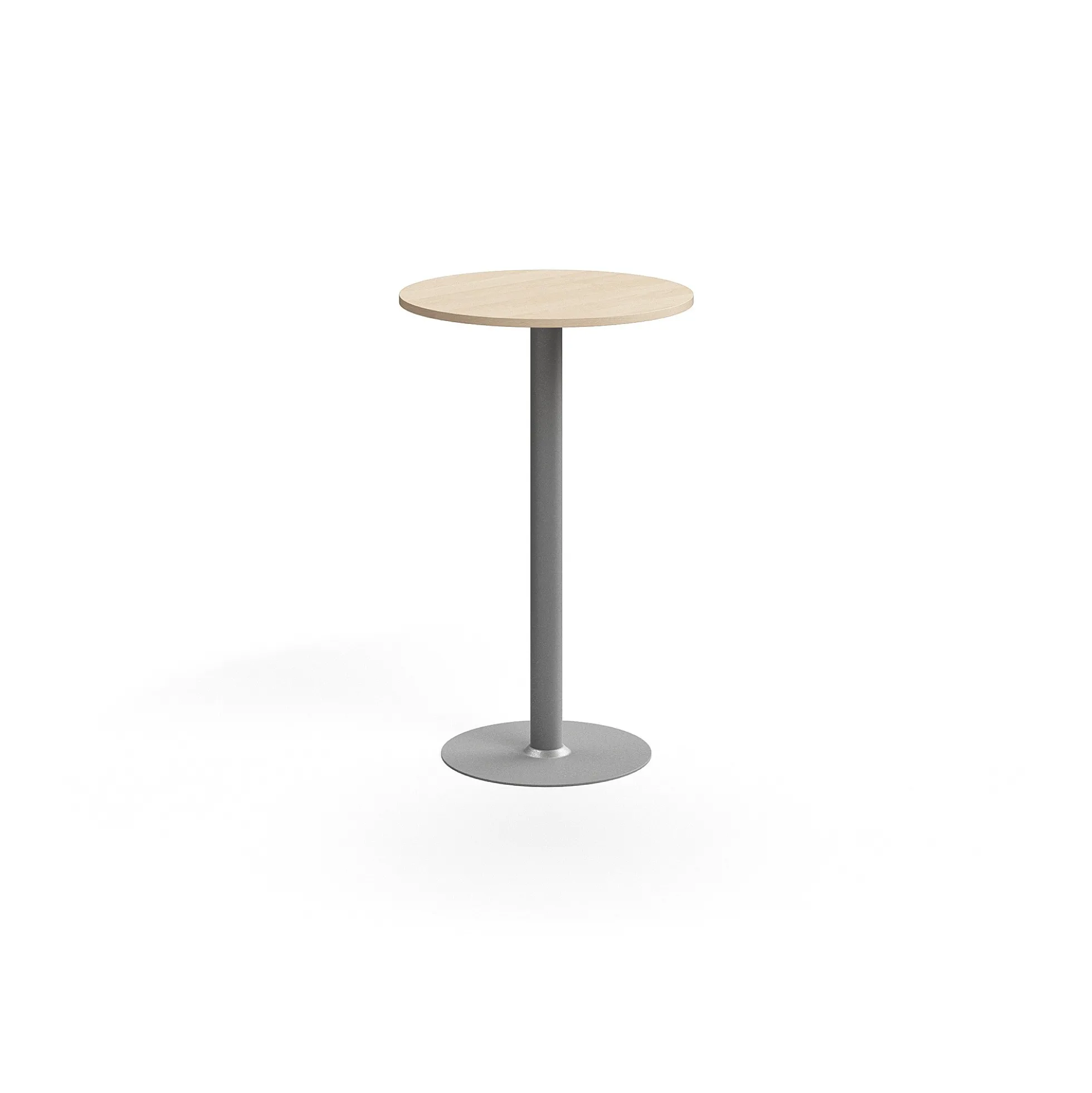 Baaripöytä ALVA Ø700x1100 mm, korkeapainelaminaatti, hopea/koivu