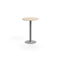 Baaripöytä ALVA Ø700x1000 mm, korkeapainelaminaatti, hopea/koivu