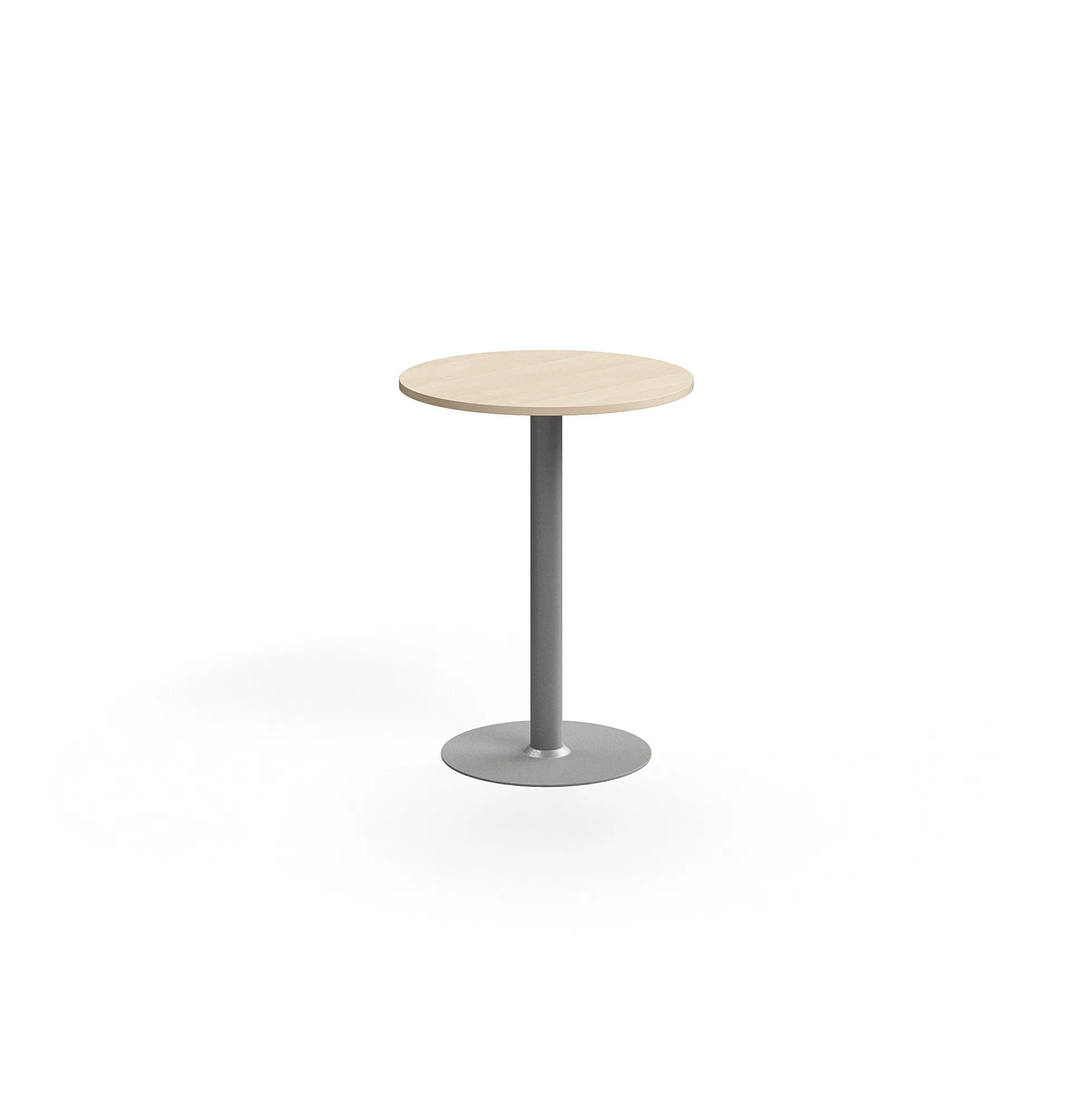 Baaripöytä ALVA Ø700x900 mm, korkeapainelaminaatti, hopea/koivu