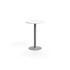 Baaripöytä ALVA Ø700x1000 mm, korkeapainelaminaatti, hopea/valkoinen
