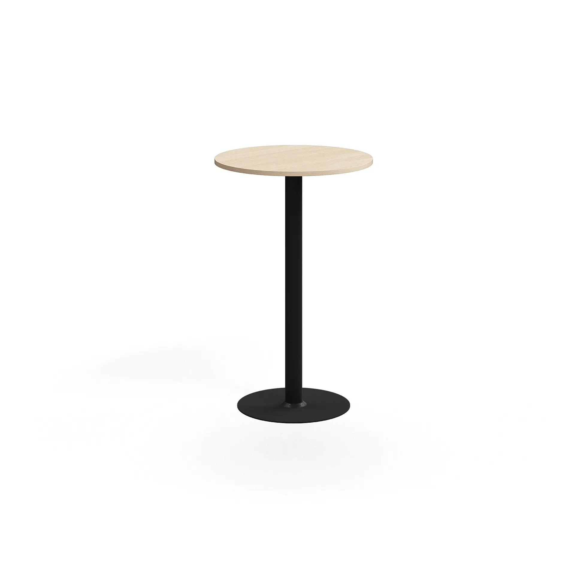 Baaripöytä ALVA Ø700x1100 mm, korkeapainelaminaatti, musta/koivu