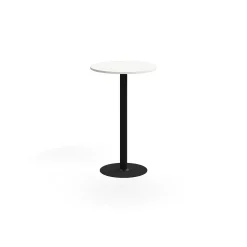 Baaripöytä ALVA Ø700x1100 mm, korkeapainelaminaatti, musta/valkoinen