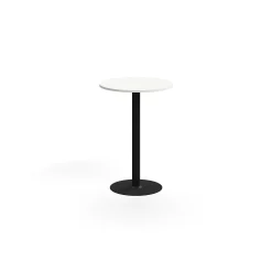 Baaripöytä ALVA Ø700x1000 mm, korkeapainelaminaatti, musta/valkoinen