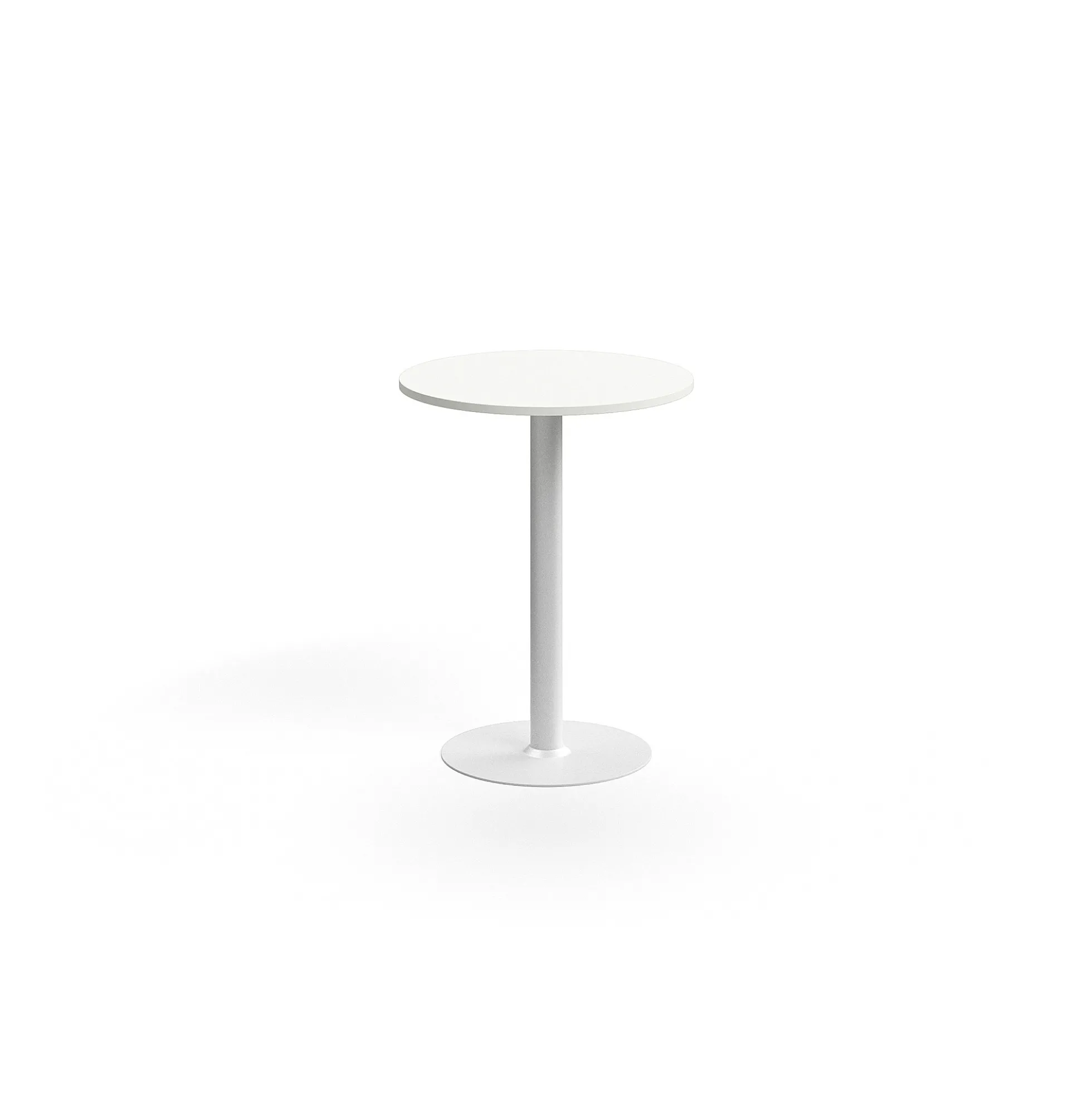 Baaripöytä ALVA Ø700x900 mm, korkeapainelaminaatti, valkoinen
