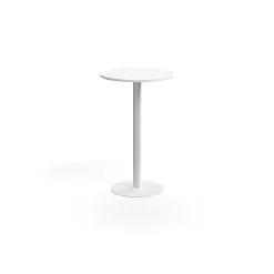 Baaripöytä ALVA Ø700x1100 mm, lattiaan kiinnitettävä, korkeapainelaminaatti, valkoinen