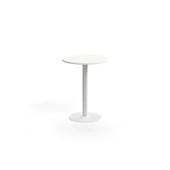 Baaripöytä ALVA Ø700x900 mm, lattiaan kiinnitettävä, korkeapainelaminaatti, valkoinen