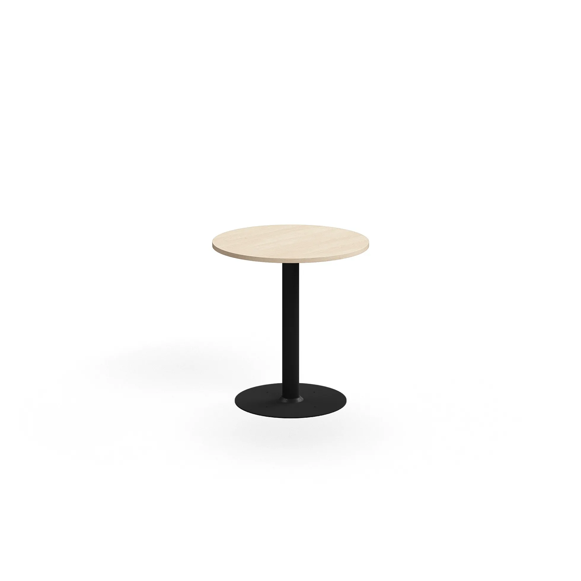 Baaripöytä ALVA Ø700x720 mm, lattiaan kiinnitettävä, korkeapainelaminaatti, musta/koivu
