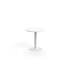 Baaripöytä ALVA Ø700x720 mm, lattiaan kiinnitettävä, korkeapainelaminaatti, valkoinen