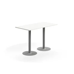Baaripöytä ALVA 1400x700x900 mm, korkeapainelaminaatti, hopea/valkoinen