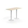 Baaripöytä ALVA 1400x700x900 mm, korkeapainelaminaatti, valkoinen/koivu