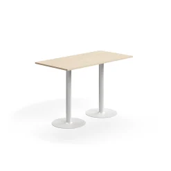 Baaripöytä ALVA 1400x700x900 mm, korkeapainelaminaatti, valkoinen/koivu