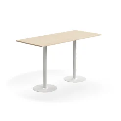 Baaripöytä ALVA 1800x800x1000 mm, korkeapainelaminaatti, valkoinen/koivu