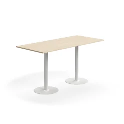 Baaripöytä ALVA 1800x800x900 mm, korkeapainelaminaatti, valkoinen/koivu