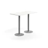 Baaripöytä ALVA 1400x700x1000 mm, lattiaan kiinnitettävä, korkeapainelaminaatti, musta/valkoinen