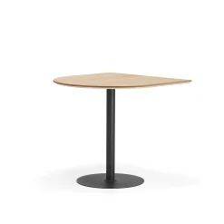Baaripöytä METRIC Puoliovaali, 1000x1000x900 mm, musta/tammi