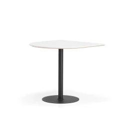 Baaripöytä METRIC Puoliovaali, 1000x1000x900 mm, musta/valkoinen