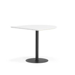 Baaripöytä METRIC Puoliovaali, 1000x1000x900 mm, musta/valkoinen
