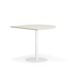 Baaripöytä METRIC Puoliovaali, 1000x1000x900 mm, valkoinen/saarni