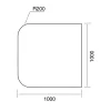 Baaripöytä METRIC Pyöristetyin kulmin, 1000x1000x900 mm, musta/valkoinen