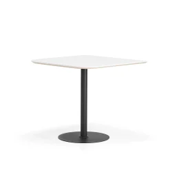 Baaripöytä METRIC Pyöristetyin kulmin, 1000x1000x900 mm, musta/valkoinen