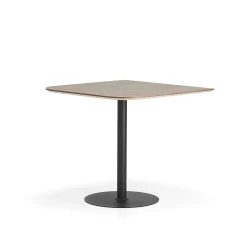 Baaripöytä METRIC Pyöristetyt kulmat, 1000x1000x900 mm, musta/pähkinä