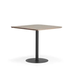 Baaripöytä METRIC Pyöristetyt kulmat, 1000x1000x900 mm, musta/pähkinä