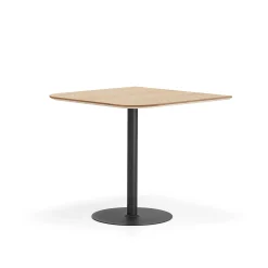 Baaripöytä METRIC Pyöristetyt kulmat, 1000x1000x900 mm, musta/tammi