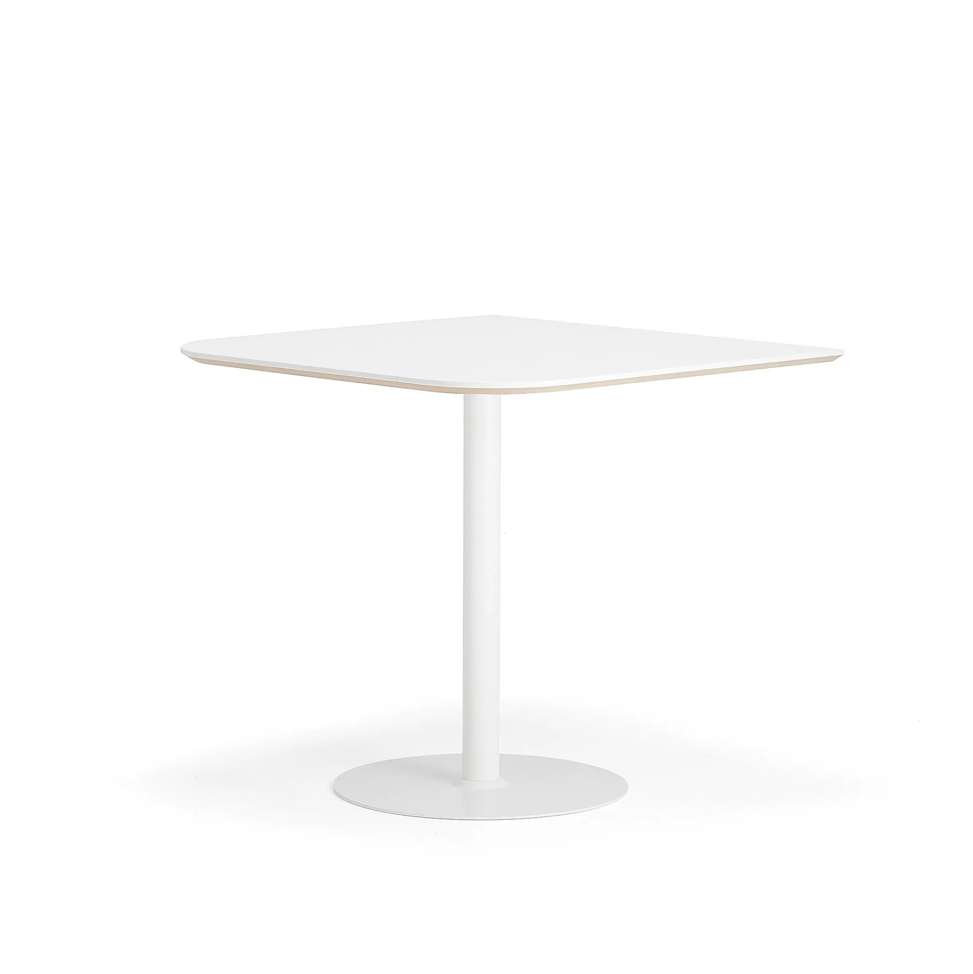 Baaripöytä METRIC Pyöristetyt kulmat, 1000x1000x900 mm, valkoinen